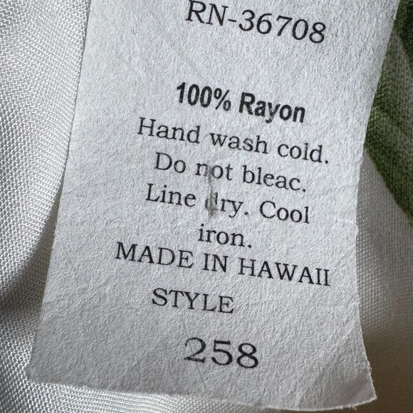 Vintage Kalaheo Hawaiian Shirt XL White Birds of Paradise Aloha Made in USA - Picture 9 of 9